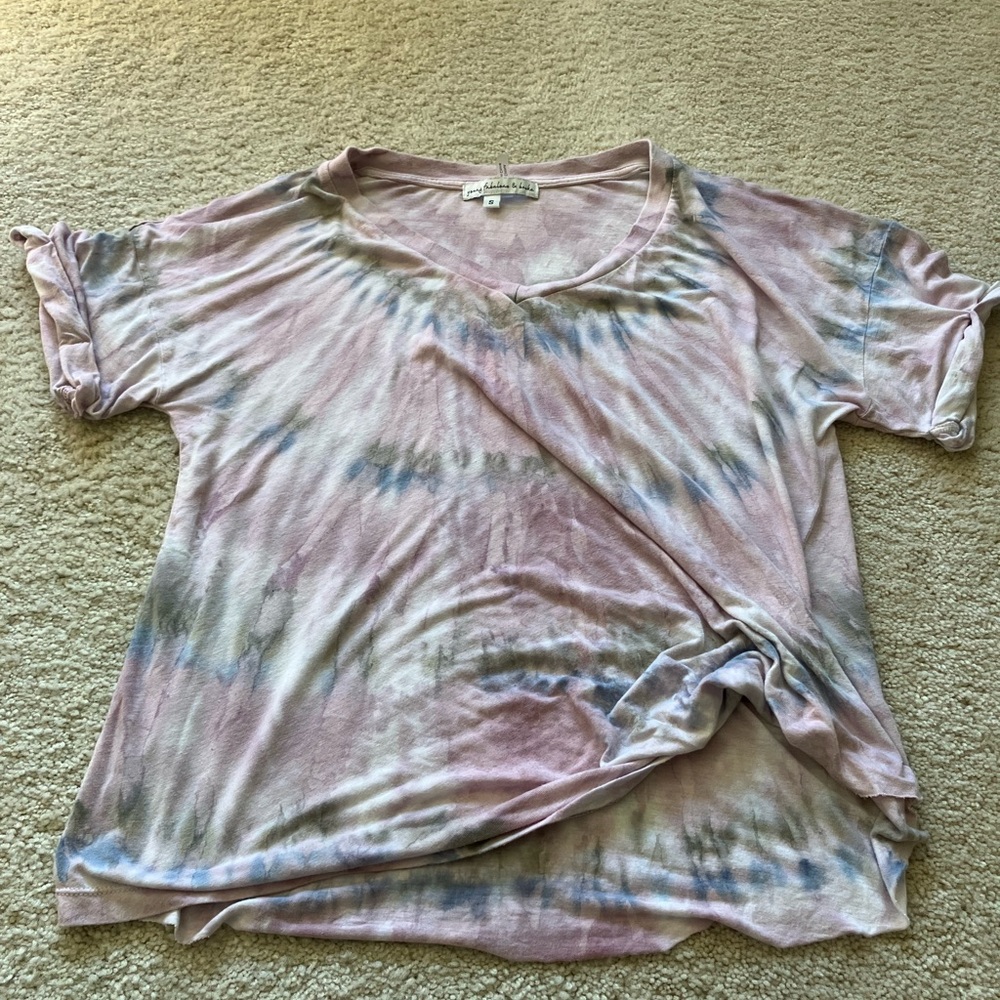 Young fabulous and broke tie dye tee